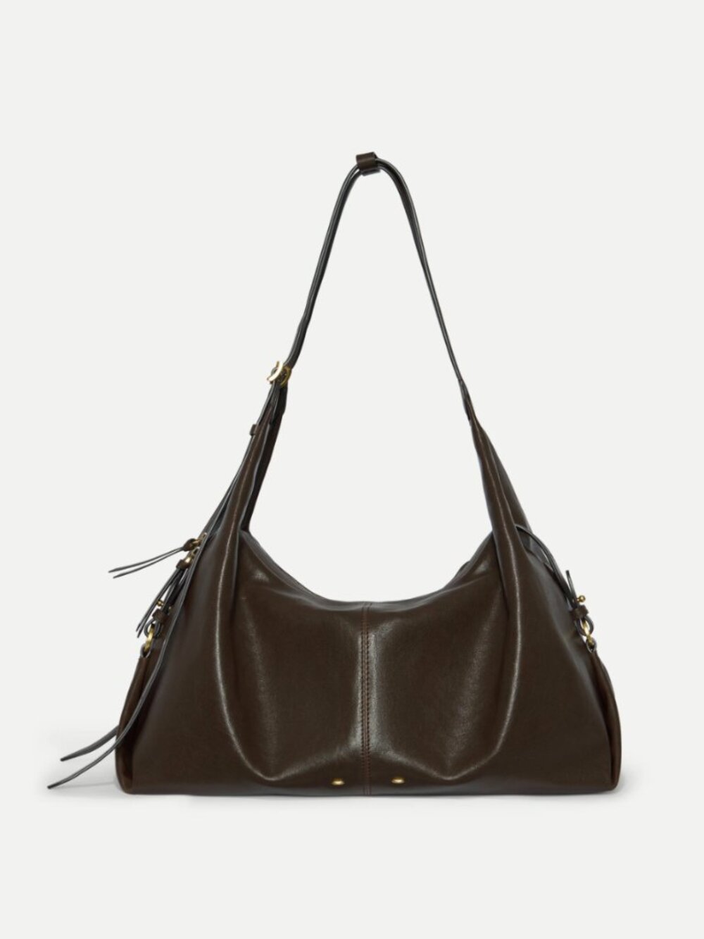 Aura Hobo Bag in Vegetable-Tanned Cowhide Brown
